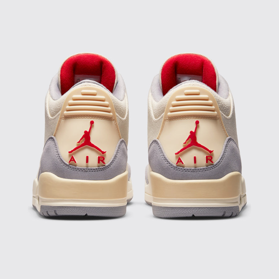 Air Jordan 3 Muslin sneaker – back view of the pair