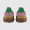 Women's Adidas Gazelle Bold True Pink Green sneaker – back view of the pair