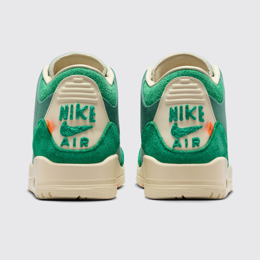 Nina Chanel Abney x Air Jordan 3 Bicoastal and Malachite Femme basket – vue arrière de la paire
