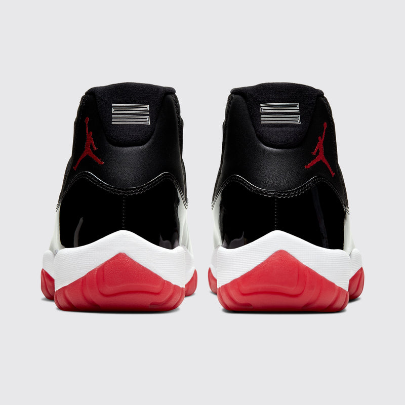 Air Jordan 11 Bred sneaker – back view of the pair