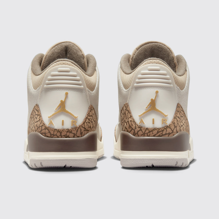 Air Jordan 3 Orewood Brown zapatilla – vista trasera del par