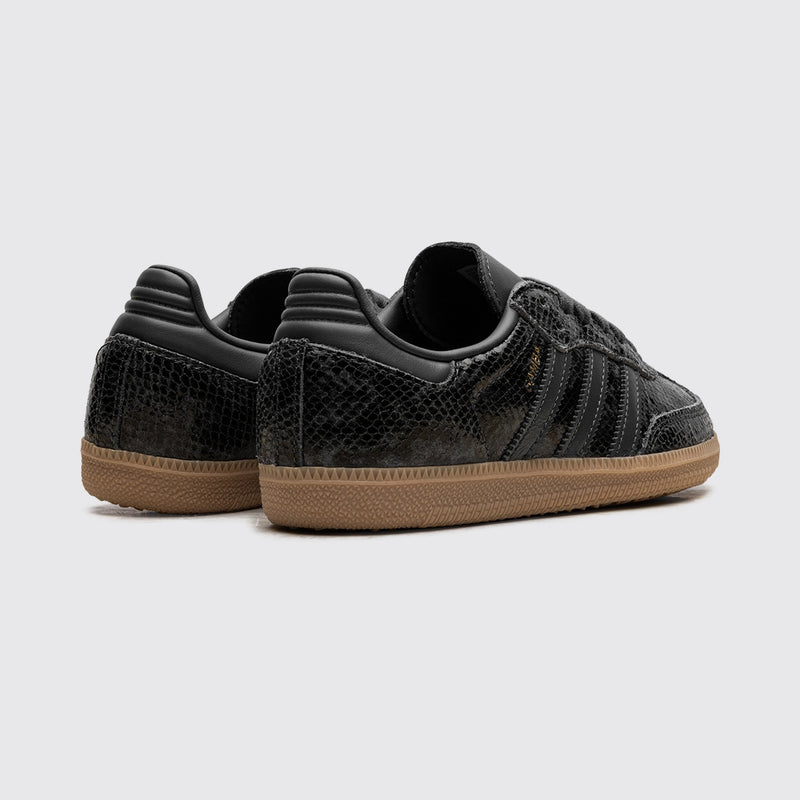 Adidas Samba OG Snakeskin Black Damen Sneaker – Rückansicht des Paares