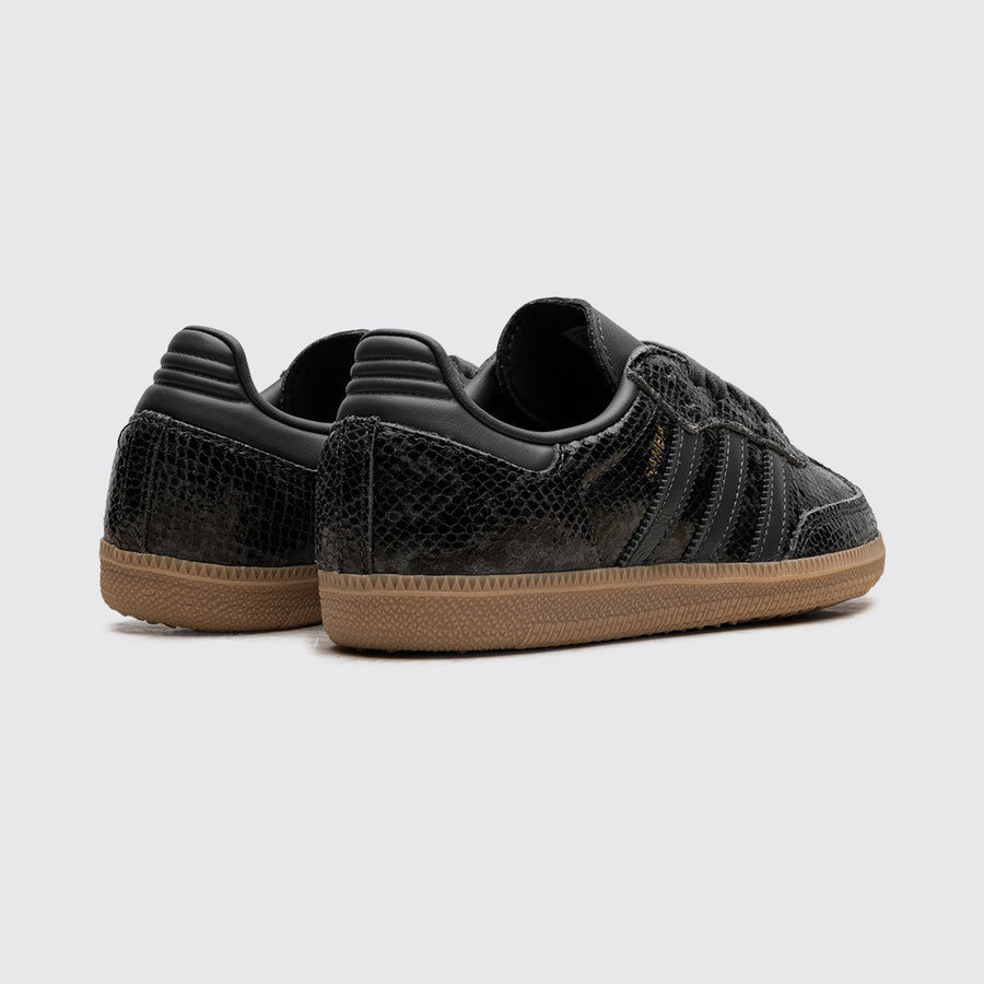 Adidas Samba OG Snakeskin Black Damen Sneaker – Rückansicht des Paares