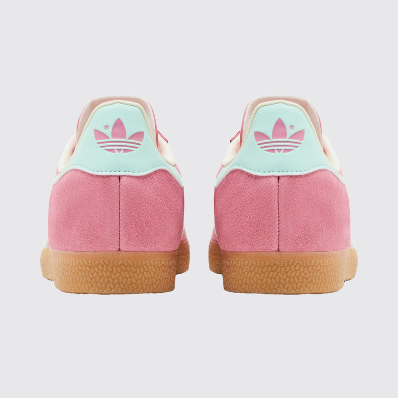 Adidas Gazelle Bliss Pink Clear Mint Damen Sneaker – Rückansicht des Paares