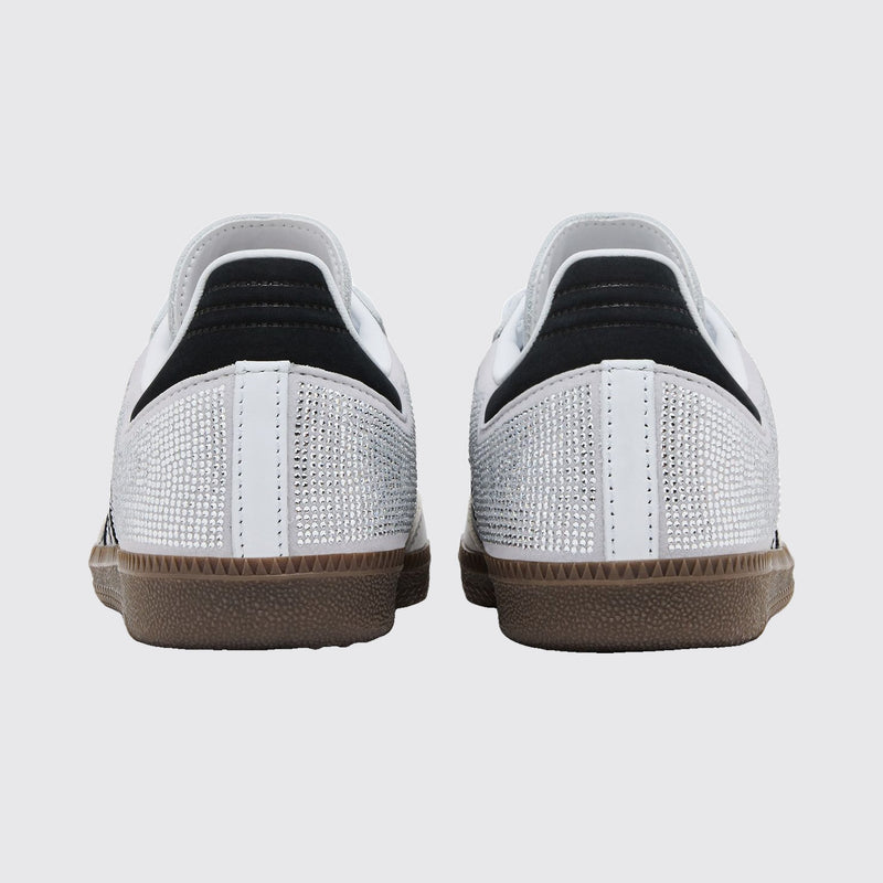 Adidas Samba OG Crystal White Rhinestones de Mujer zapatilla – vista trasera del par