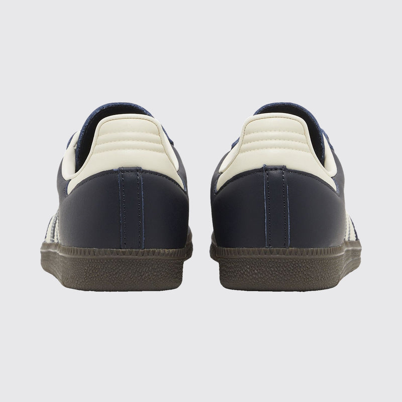 Adidas Samba Vegan Night Navy Gum zapatilla – vista trasera del par