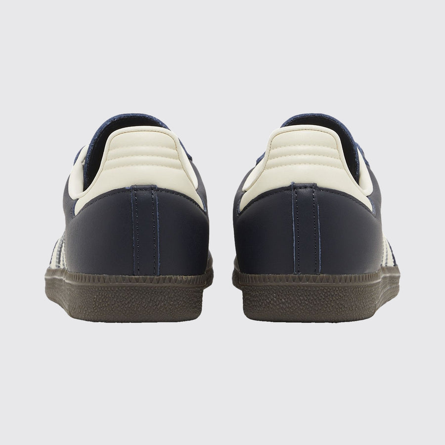 Adidas Samba Vegan Night Navy Gum zapatilla – vista trasera del par