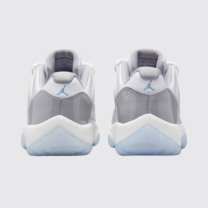 Air Jordan 11 Low Cement Grey sneaker – back view of the pair