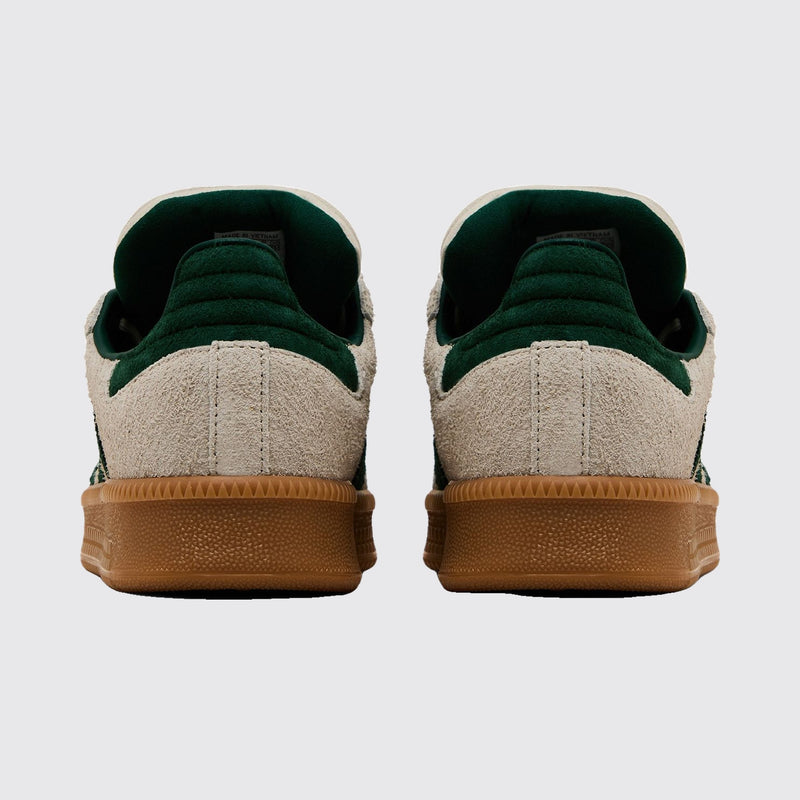 Adidas Samba XLG Putty Grey Collegiate Green Sneaker – Rückansicht des Paares