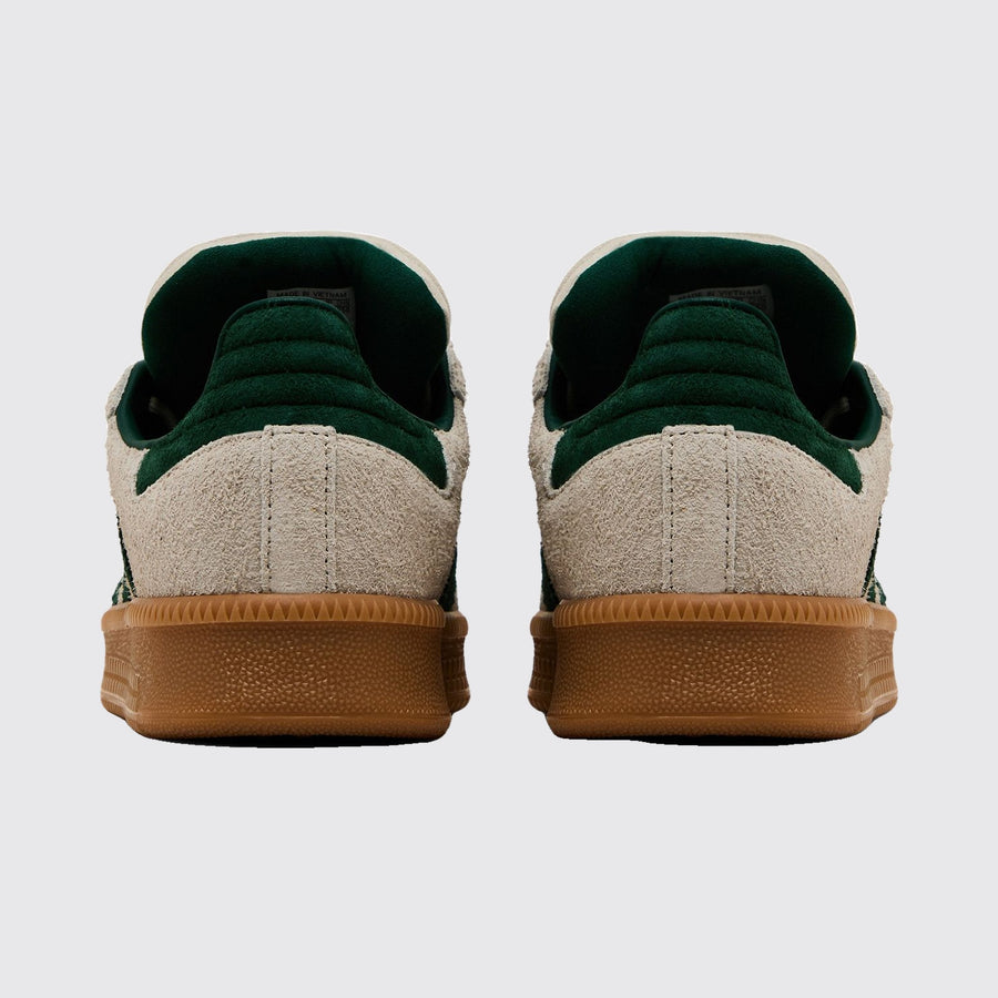 Adidas Samba XLG Putty Grey Collegiate Green Sneaker – Rückansicht des Paares