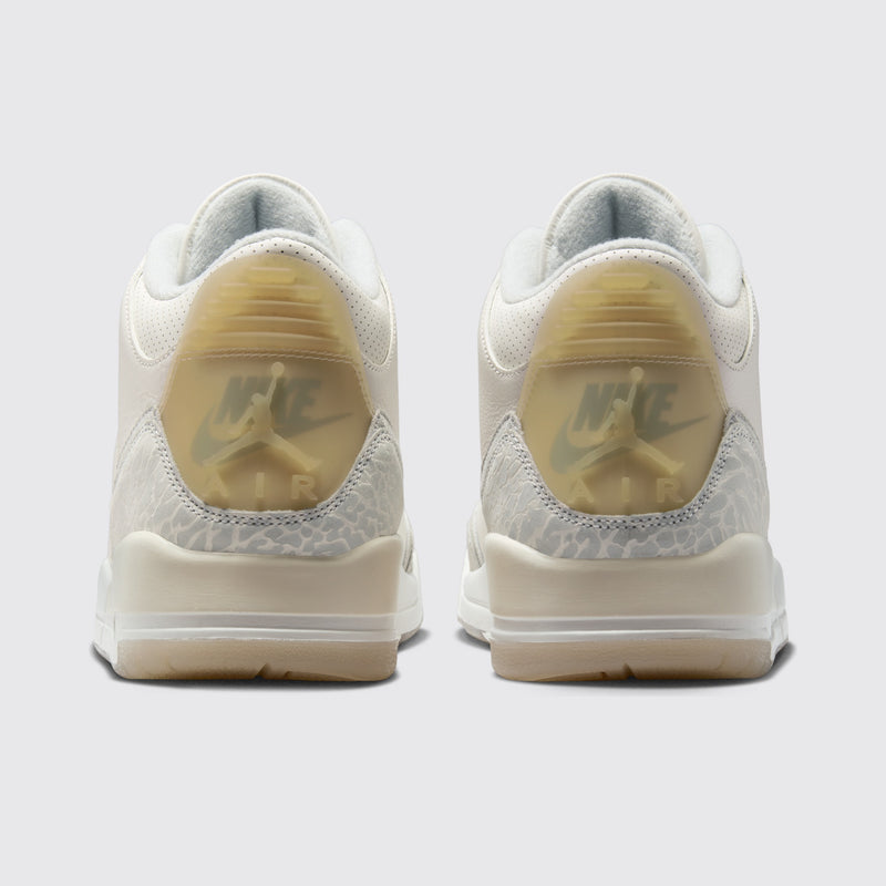 Air Jordan 3 Craft Ivory zapatilla – vista trasera del par