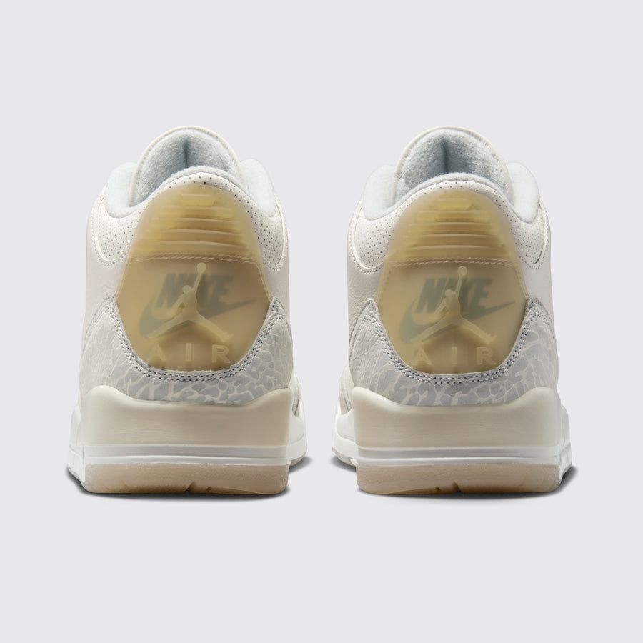 Air Jordan 3 Craft Ivory zapatilla – vista trasera del par