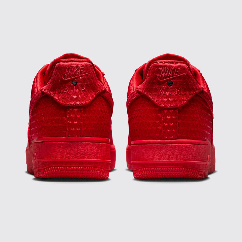 Nike Air Force 1 Retro Valentine's Day University Red sneaker – back view of the pair