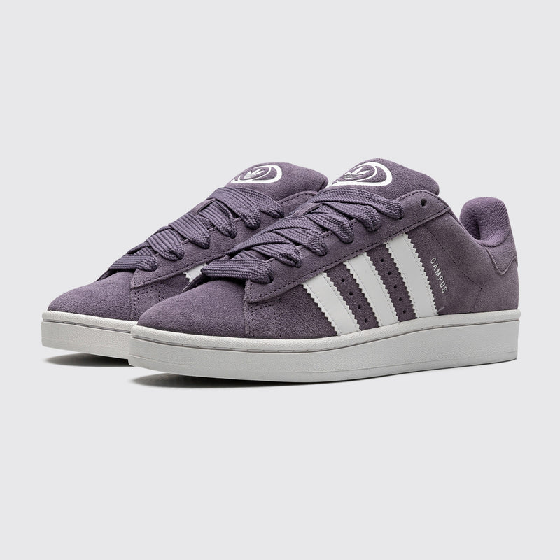 Women's Adidas Campus 00s Shadow Violet sneaker – three-quarter view of the pair