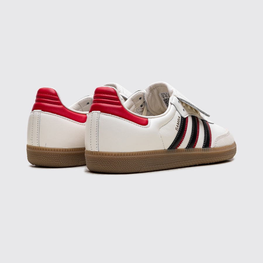 Adidas Samba LT White Black Better Scarlet basket – vue arrière de la paire