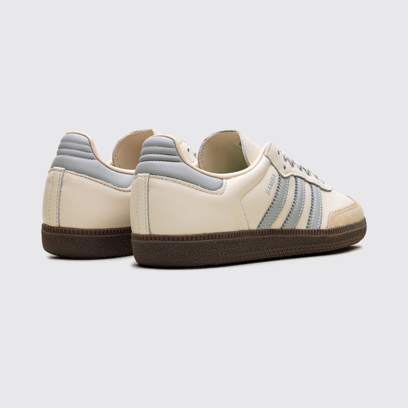 Adidas Samba OG Cream White Wonder Silver de Mulher sapatilha – vista traseira do par