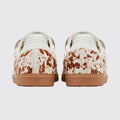 Adidas Samba LT Cow Print Brown de Mujer zapatilla – vista trasera del par