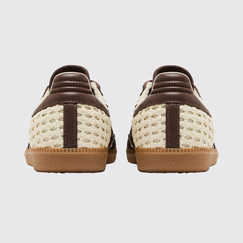 Adidas Samba OG Cream White Earth Strata de Mulher sapatilha – vista traseira do par