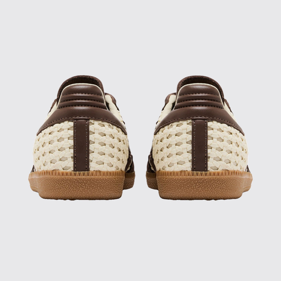 Adidas Samba OG Cream White Earth Strata de Mulher sapatilha – vista traseira do par