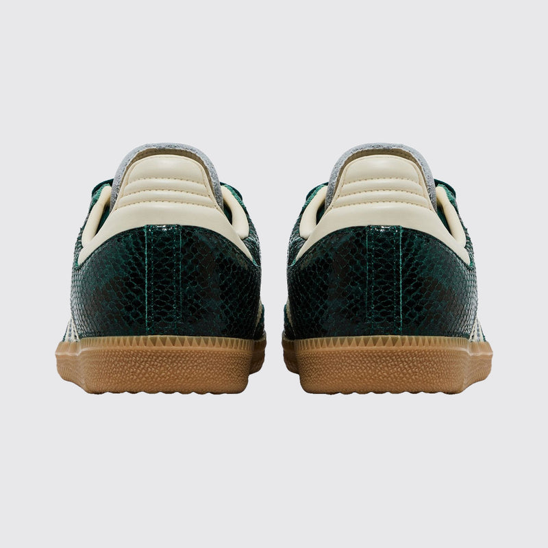 Adidas Samba OG Snakeskin Collegiate Green Damen Sneaker – Rückansicht des Paares