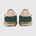Adidas Gazelle Indoor Shadow Green Warm Sandstone sapatilha – vista traseira do par