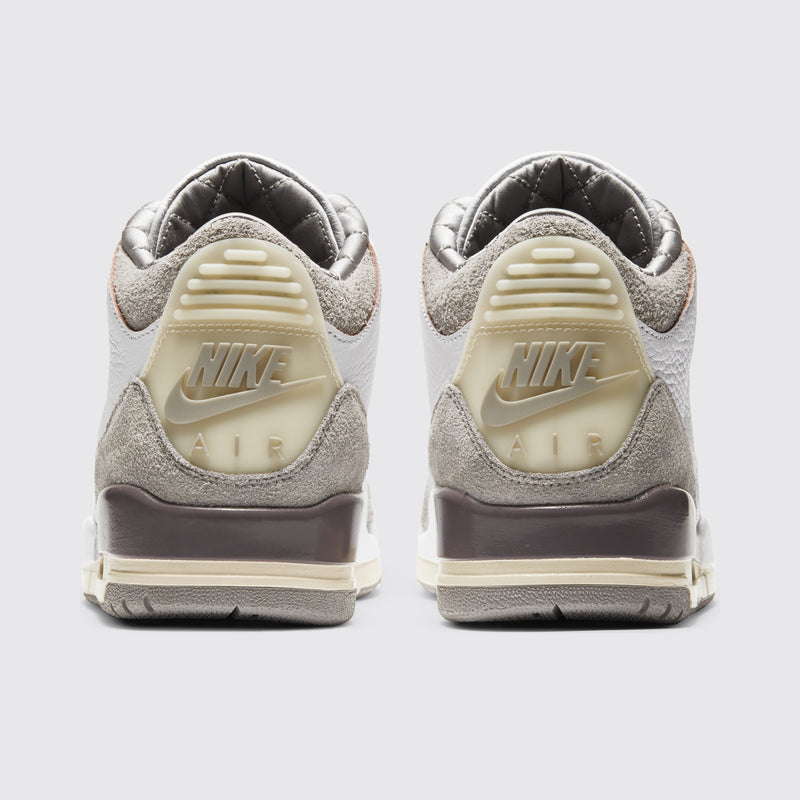 Women's A Ma Maniére x Air Jordan 3 Raised By Women sneaker – back view of the pair
