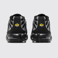 Nike Air Max Plus Premium Black Metallic Silver sneaker – back view of the pair