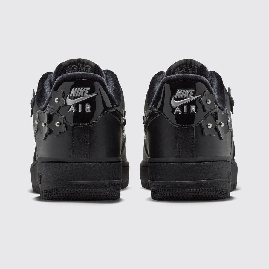 Nike Air Force 1 '07 Florette Black de Mujer zapatilla – vista trasera del par