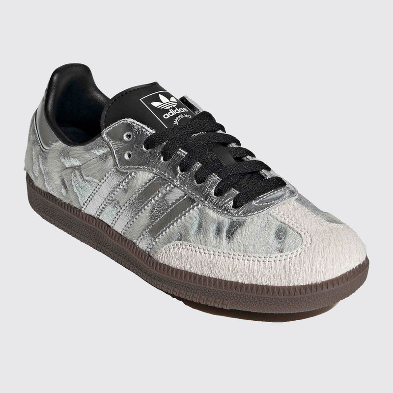 Adidas Samba OG Cream White Silver Black Femme basket – vue avant trois-quarts
