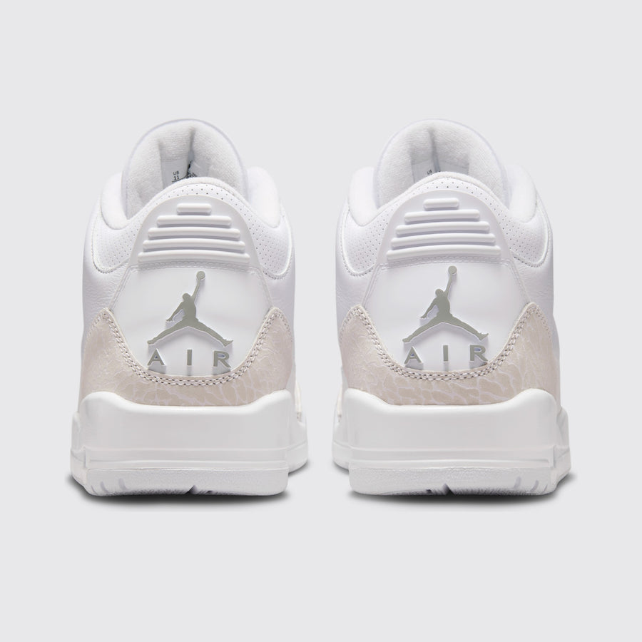 Air Jordan 3 Pure Money sneaker – back view of the pair