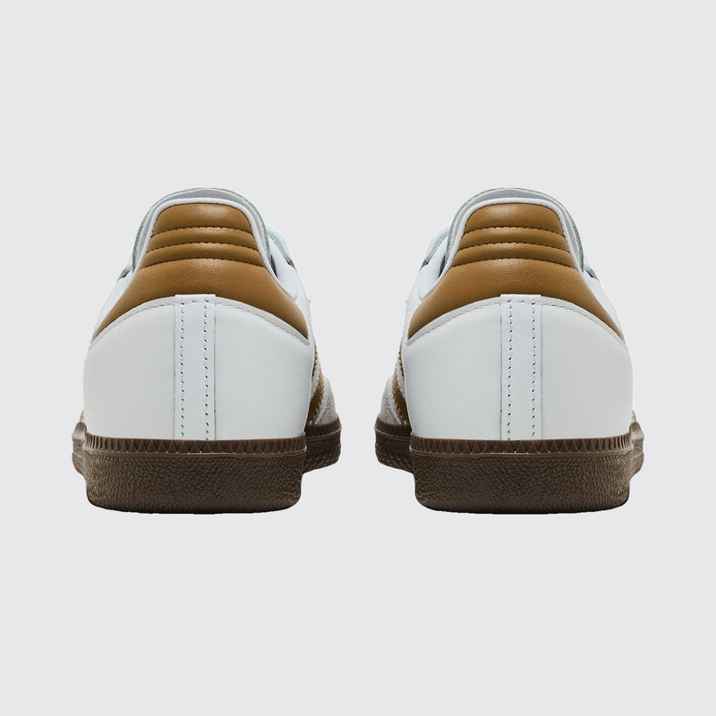 Adidas Samba OG White Brown Desert sneaker – back view of the pair