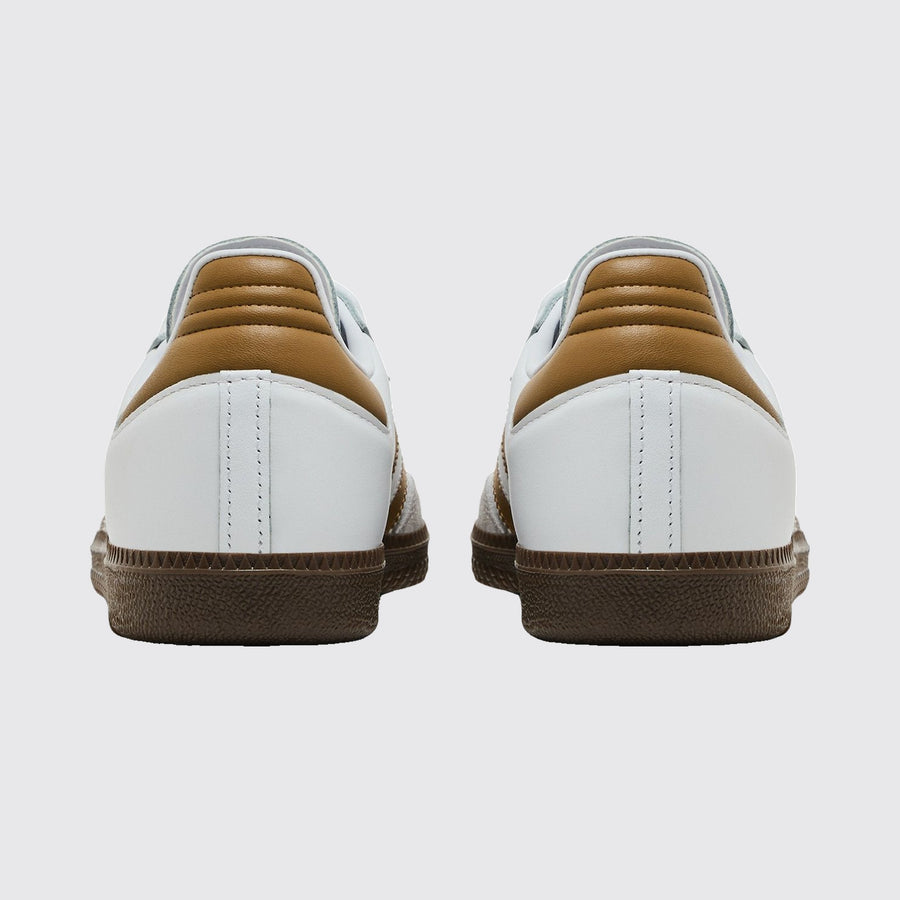 Adidas Samba OG White Brown Desert sneaker – back view of the pair