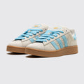 Women's Adidas Campus 00s Putty Grey Preloved Blue sneaker – three-quarter view of the pair