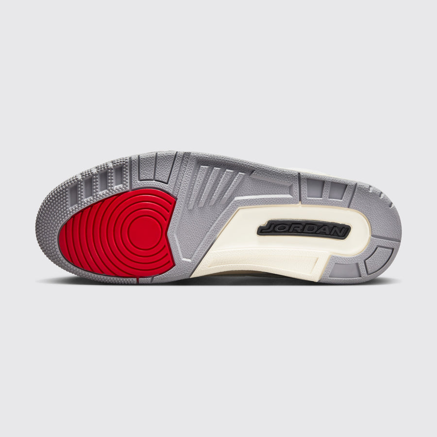 Air Jordan 3 Cement Grey zapatilla – vista de la suela