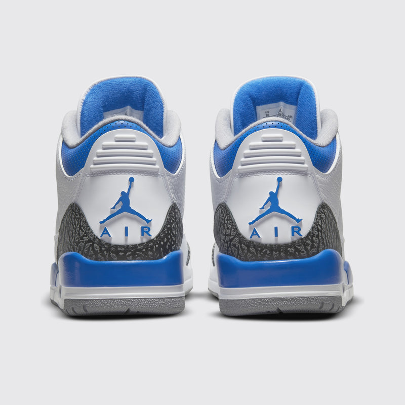 Air Jordan 3 Racer Blue sneaker – back view of the pair