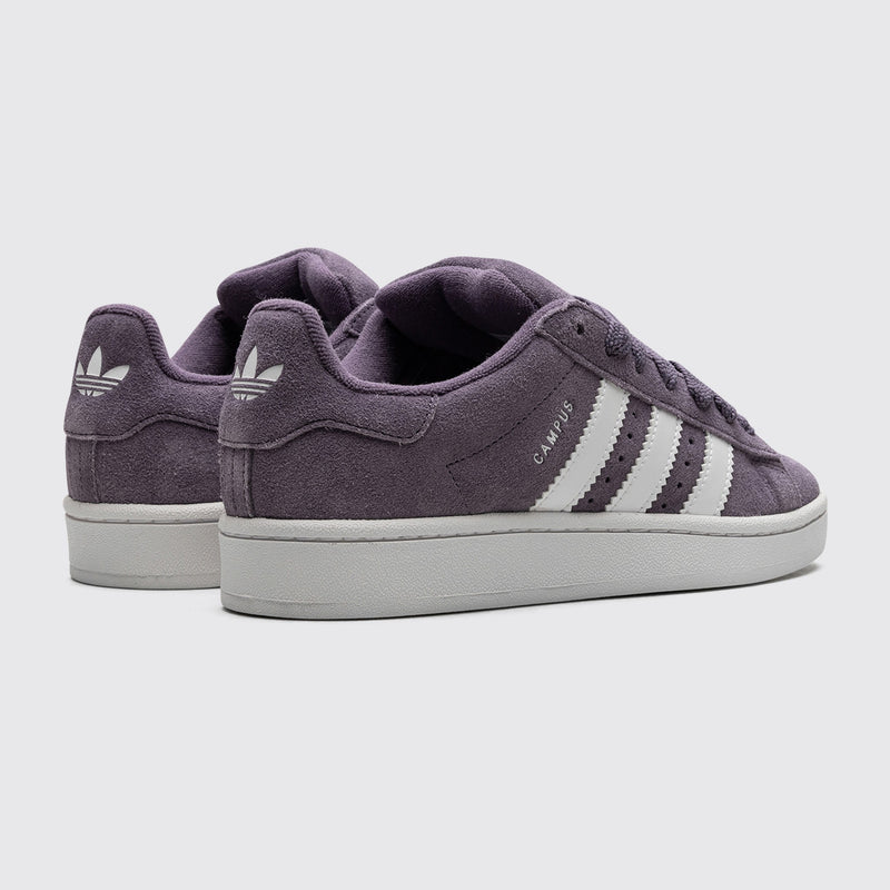 Women's Adidas Campus 00s Shadow Violet sneaker – three-quarter view of the pair