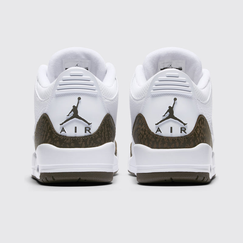 Air Jordan 3 Mocha sneaker – back view of the pair