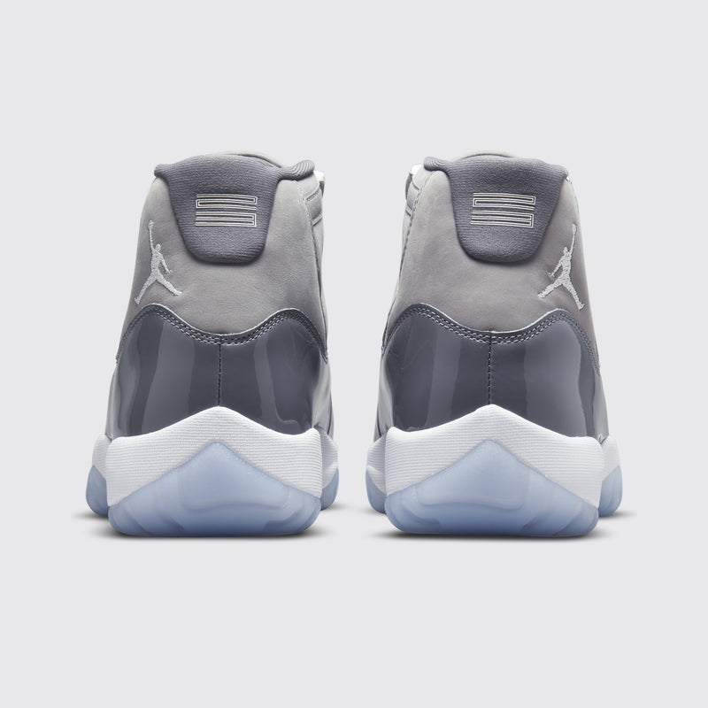 Air Jordan 11 Cool Grey sneaker – back view of the pair