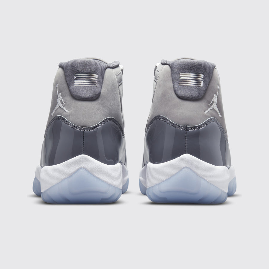 Air Jordan 11 Cool Grey sneaker – back view of the pair