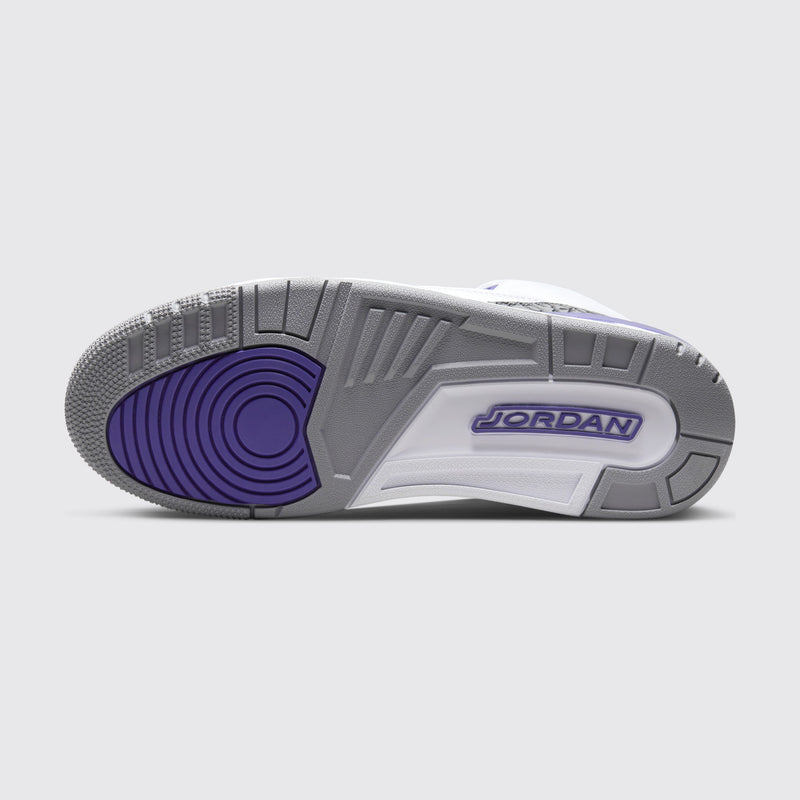 Air Jordan 3 Dark Iris sneaker – outsole view