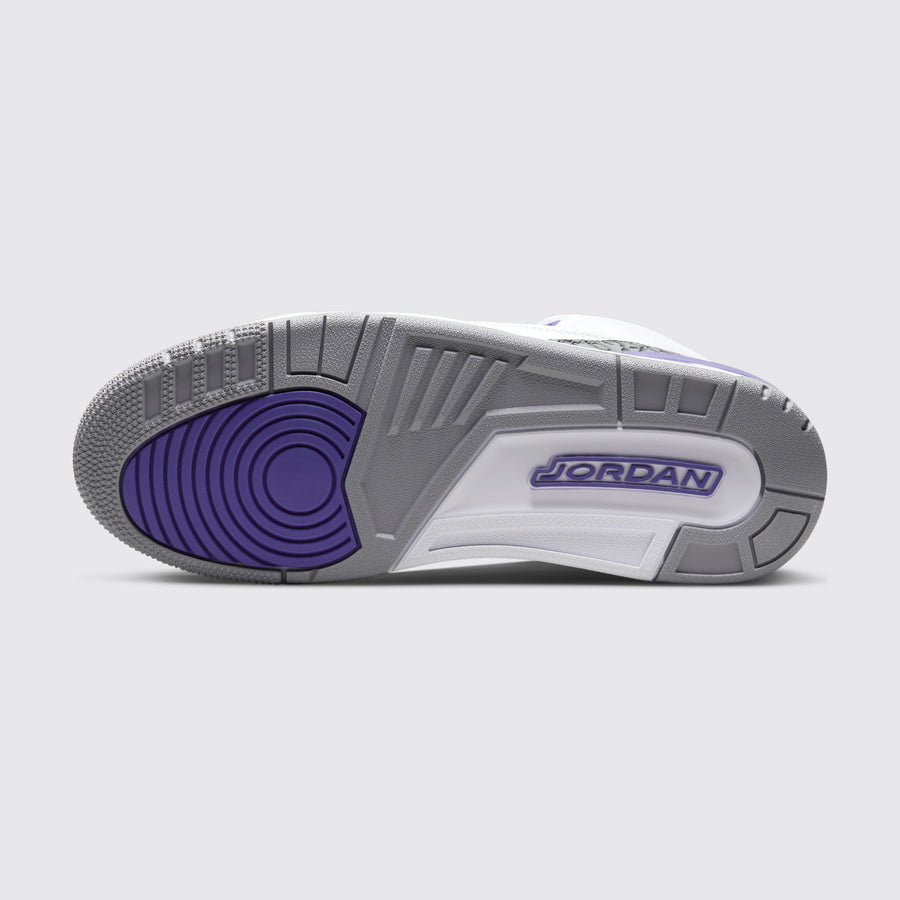 Air Jordan 3 Dark Iris sneaker – outsole view