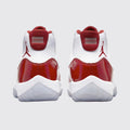 Air Jordan 11 Varsity Red sneaker – back view of the pair
