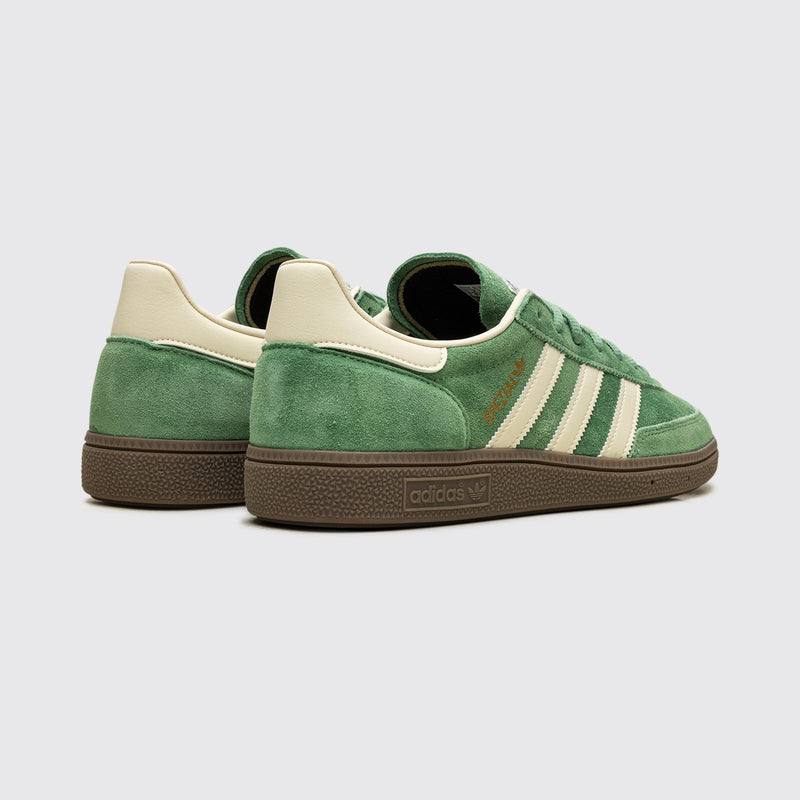 Adidas Handball Spezial Preloved Green Gum sapatilha – vista traseira do par