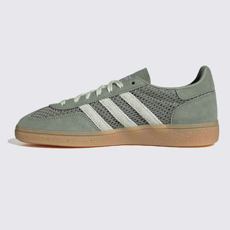 Women's Adidas Handball Spezial Silver Green Linen sneaker – side view