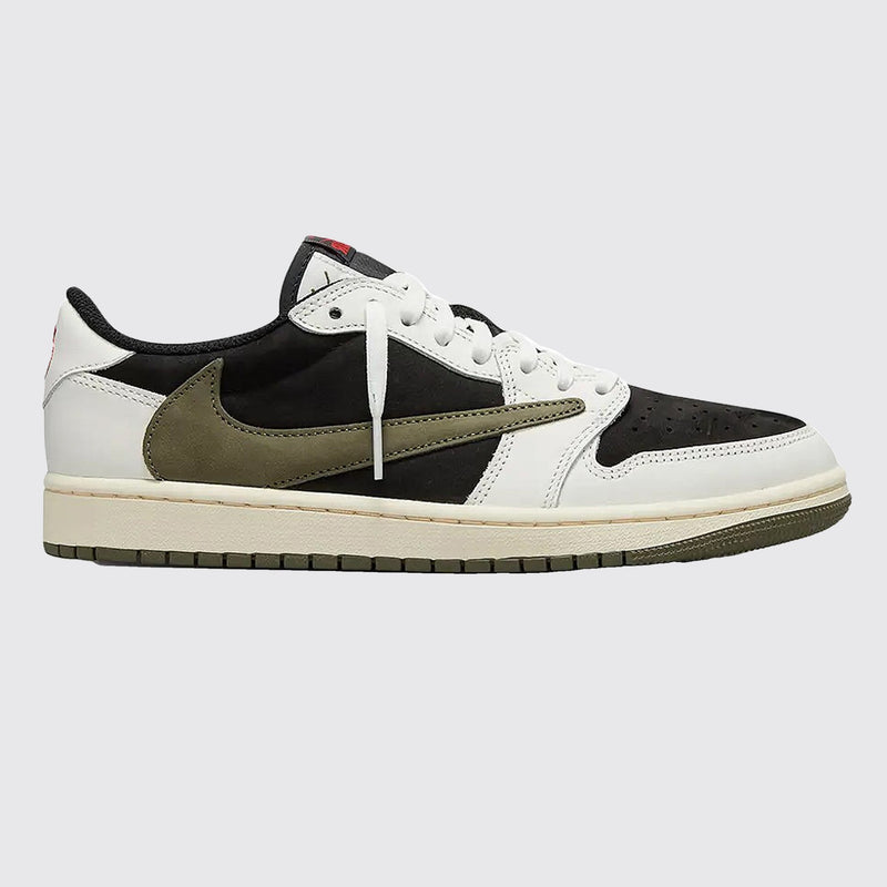 Travis Scott x Air Jordan 1 Low OG Medium Olive sneaker – other side view