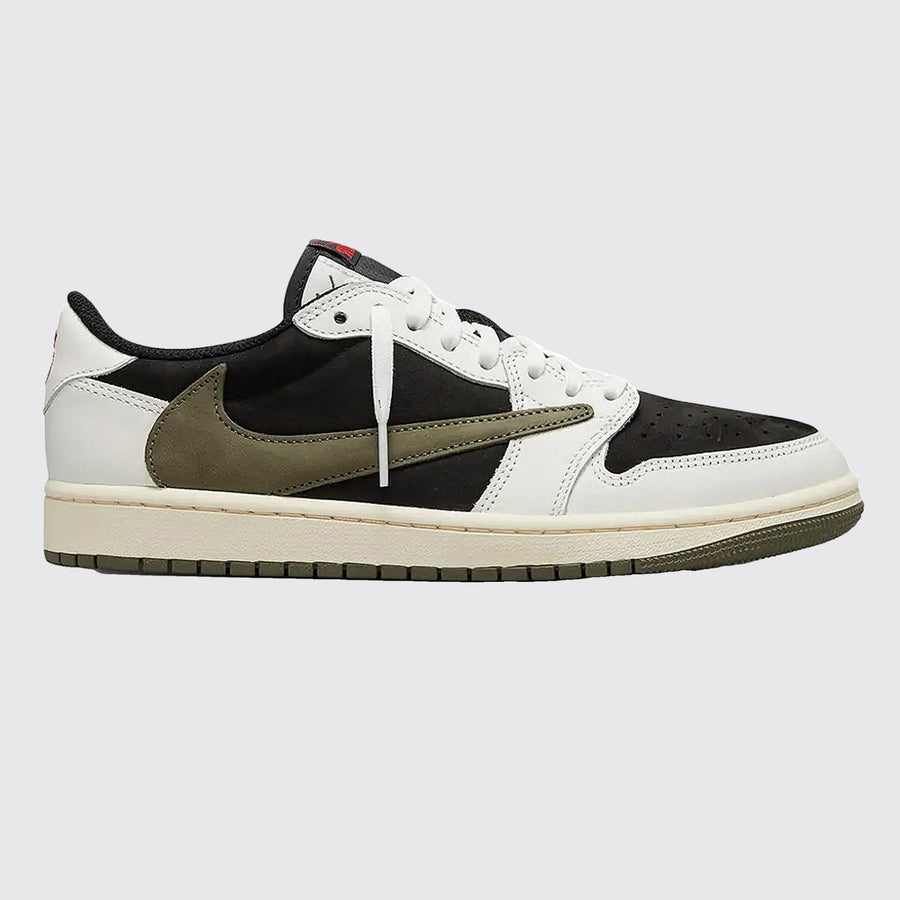 Travis Scott x Air Jordan 1 Low OG Medium Olive sneaker – other side view