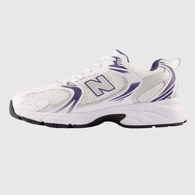 New Balance 530 White Dark Mercury sneaker – side view