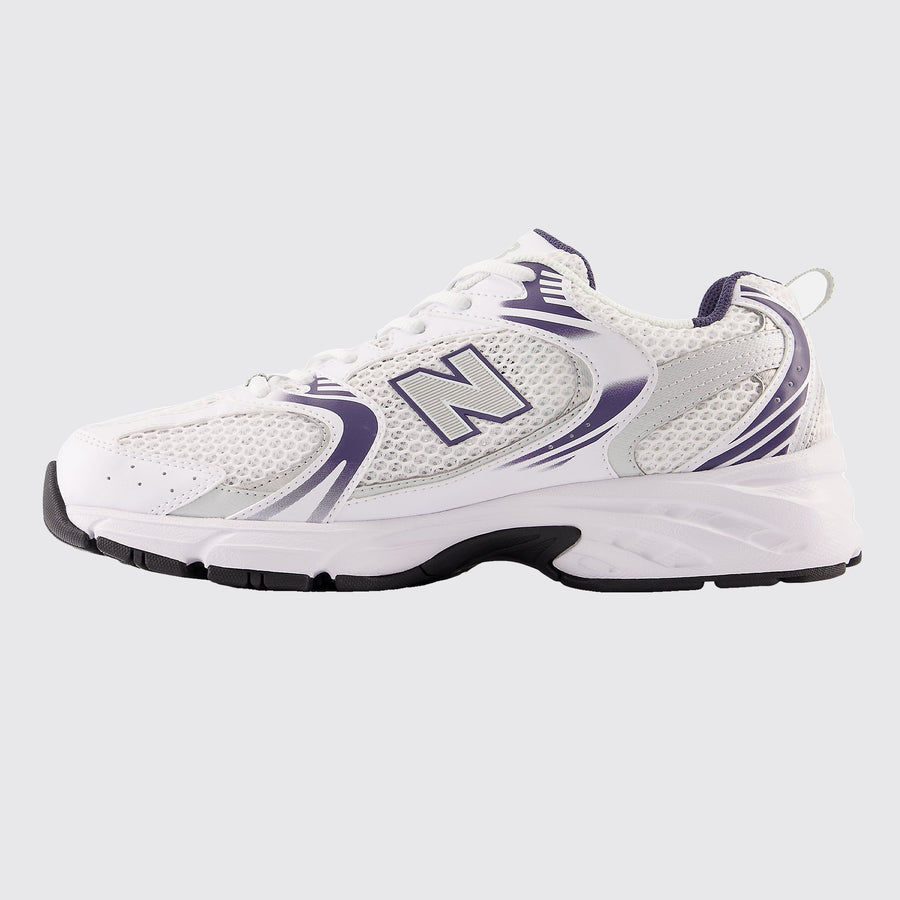 New Balance 530 White Dark Mercury sneaker – side view