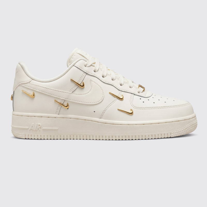 Women's Nike Air Force 1 '07 LX Mini Swoosh Gold sneaker – other side view