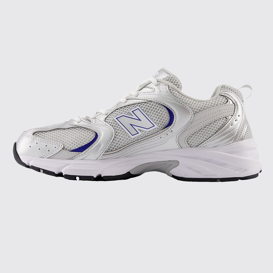 New Balance 530 Light Grey Silver Blue sneaker – side view
